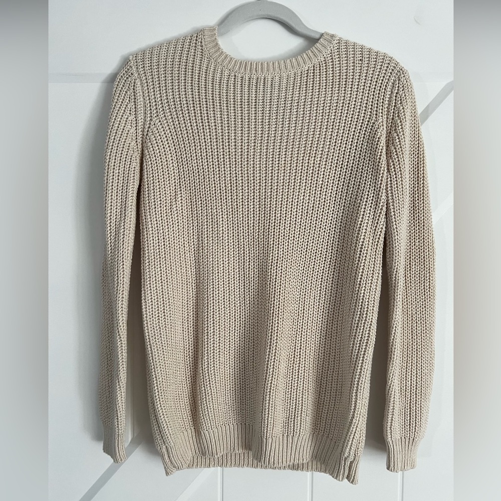 Forever 21 cream knit sweater medium
